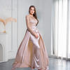 Sequin Embellished Gown With Detachable Skirt - Asiyah Dresses