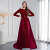 Sequin Embellished Gown With Detachable Skirt - Asiyah Dresses