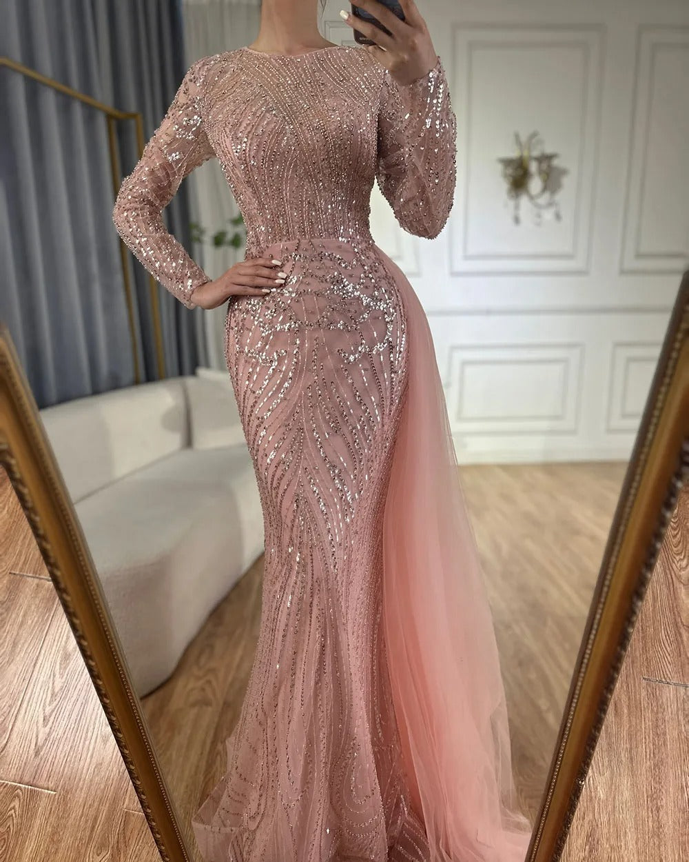 Elegant Modest Dress - Safiya Dress Pink custom