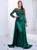 Sequin Embellished Gown With Detachable Skirt - Asiyah Dresses