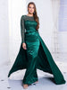 Sequin Embellished Gown With Detachable Skirt - Asiyah Dresses