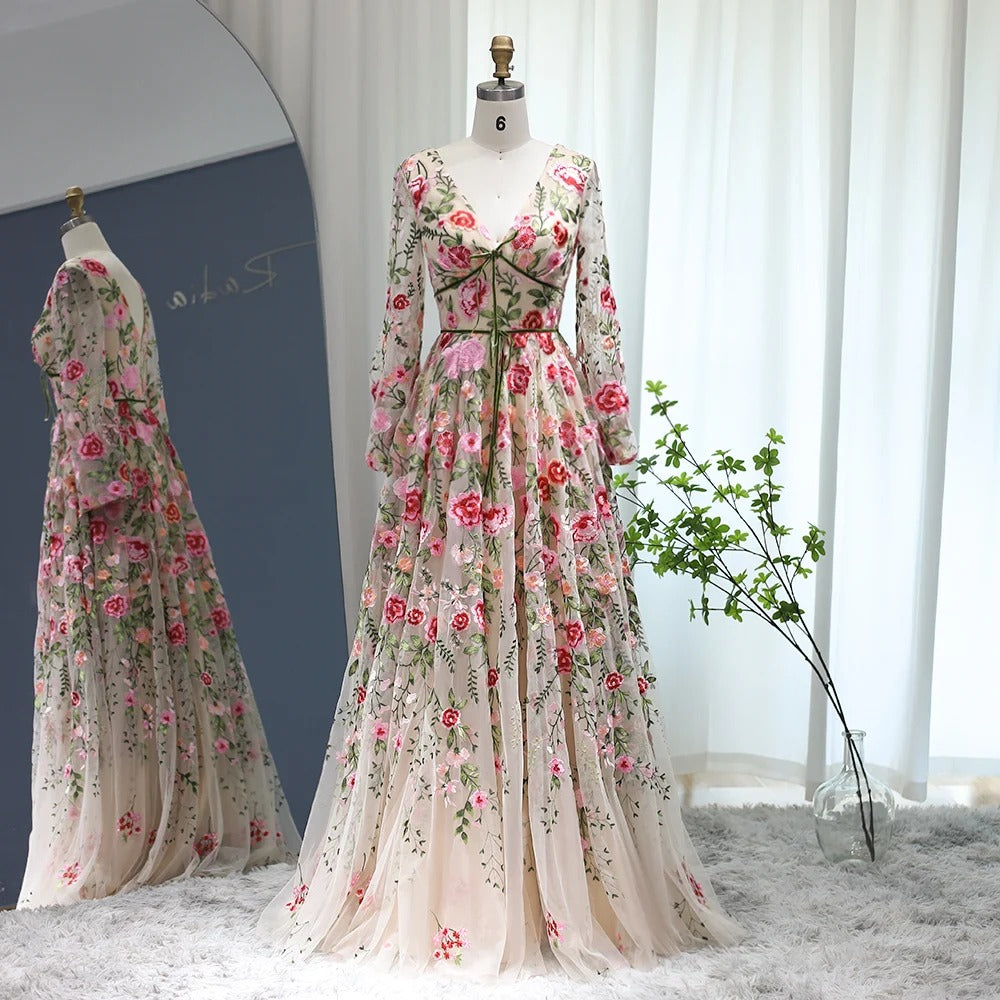 Peony Floral Dress - Modest Gown - Asiyah Dresses