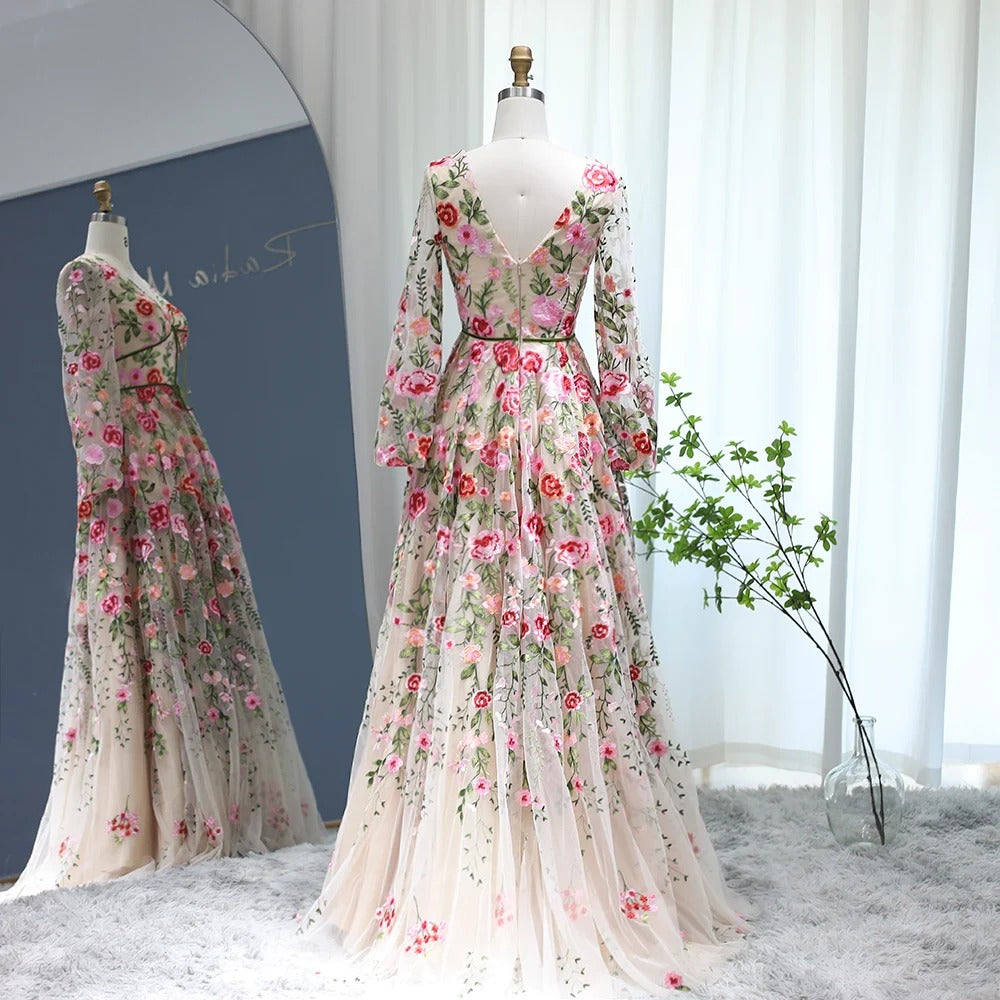 Peony Floral Dress - Modest Gown - Asiyah Dresses