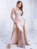 Sequin Embellished Gown With Detachable Skirt - Asiyah Dresses