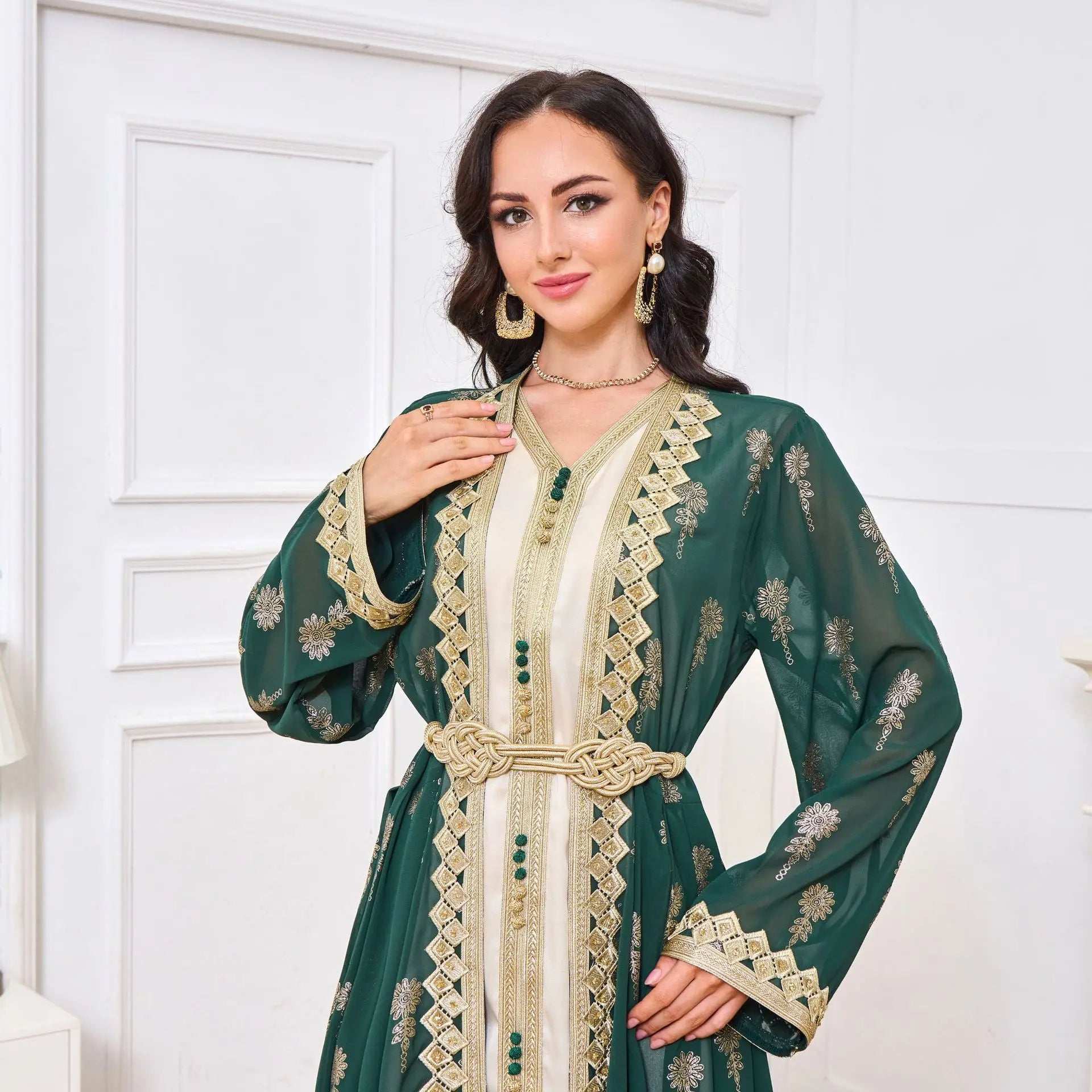 Luxury Moroccan Kaftan - Green