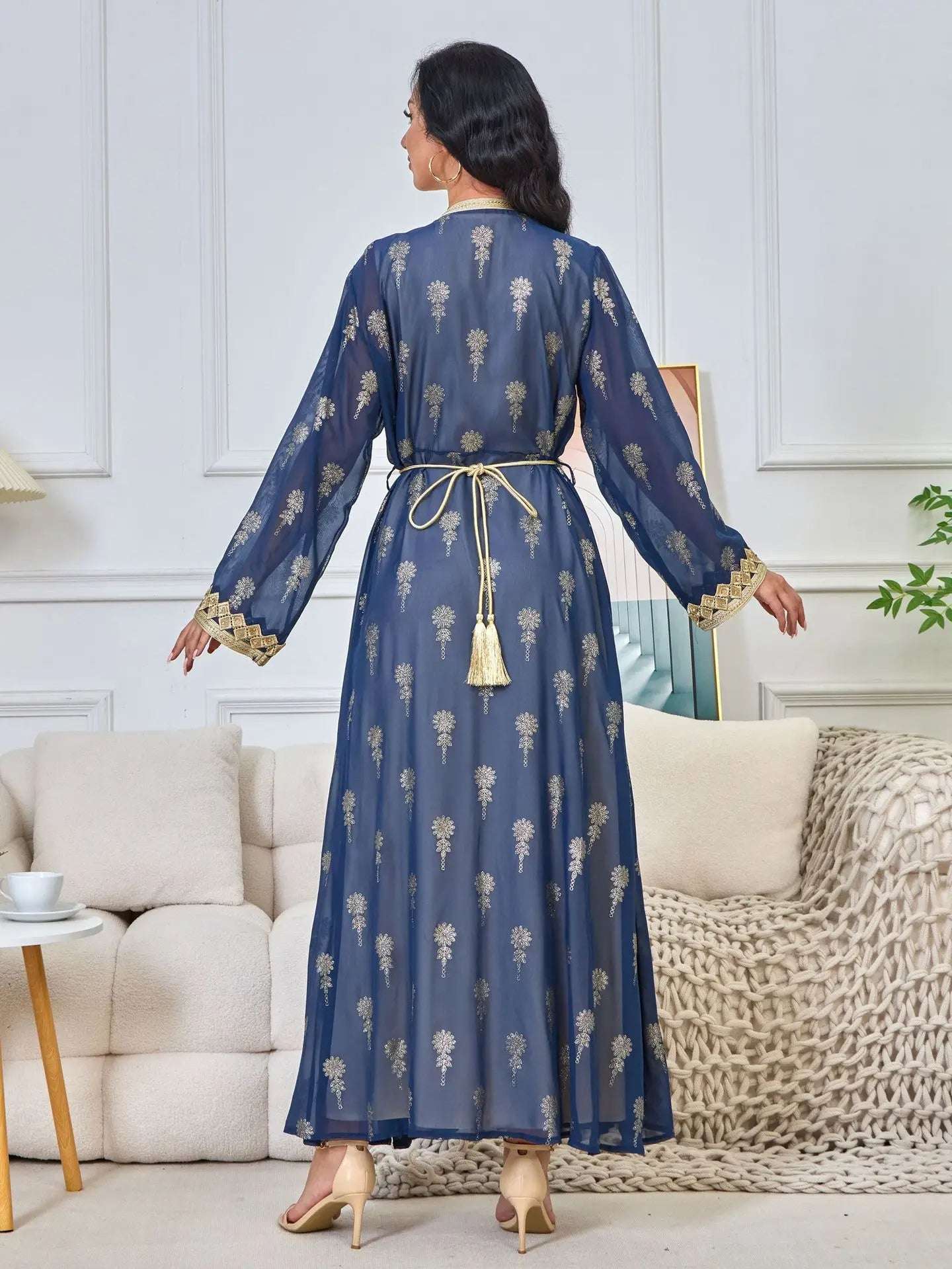 Luxury Moroccan Kaftan - Blue