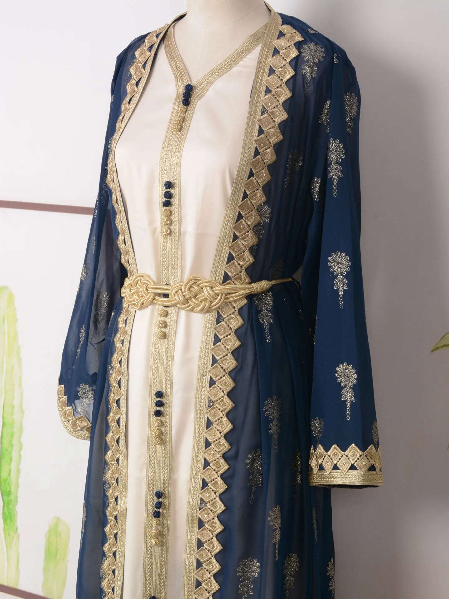 Luxury Moroccan Kaftan - Blue