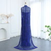 Modest Cape Dress - Royal Blue