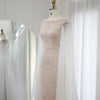 Fatima Dress - Bridal Pearl Cape Dress - Asiyah Dresses